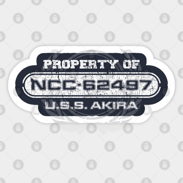 Vintage Property of NCC62497 Sticker by JWDesigns